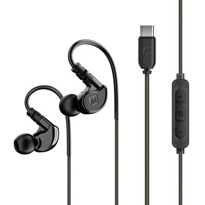 MEE audio ミーオーディオ EP-M6USB-BK M6-USB Black USB-C対応 有線イヤホン 耳掛け式スポーツイヤホン