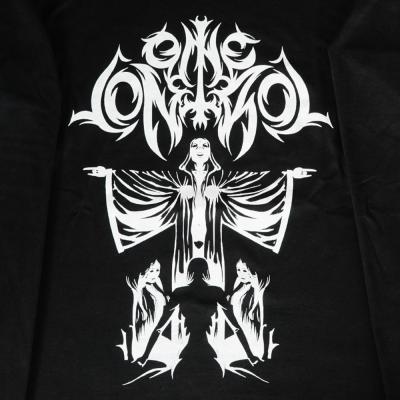 One Control ワンコントロール デスメタル風ロゴ ロングTシャツ ブラック Mサイズ ロゴ