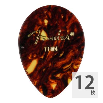 Fender フェンダー 354 Shape Shell (べっ甲柄) Thin ギターピック 12枚入り
