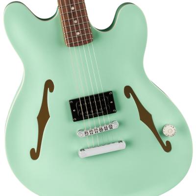 Fender フェンダー Tom DeLonge Starcaster RW CHW Satin Surf Green エレキギター ボディ画像2