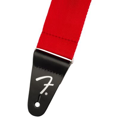 Fender フェンダー Polypro Strap Red レッド ギターストラップ ストラップエンド