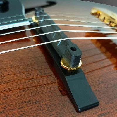 GRECO グレコ GL-AT Brown Sunburst フルアコースティックギター エレキギター ブリッジ画像