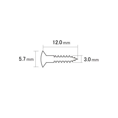 SCUD スカッド VSS-01UPH ピックガード用ビス ネジ メッキなし 8本入り サイズ図画像