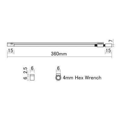 SCUD スカッド F-2751 2way アジャスタブルトラスロッド サイズ図画像