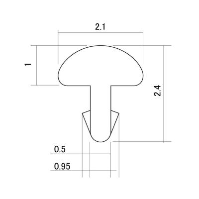 SCUD スカッド HF-S3-P24 フレットワイヤー スモール ニッケルシルバー 24本入り サイズ図画像