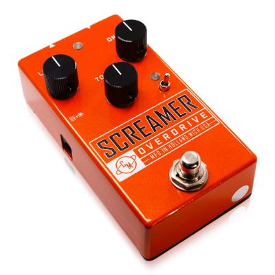 Cusack Music Screamer V3 オーバードライブ ギターエフェクター フットスイッチ側からのアングル
