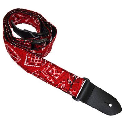 Perri’s ペリーズ 1.5 BANDANA RED UKE STRAP ペイズリー柄 バンダナ柄 ウクレレストラップ 本体画像2