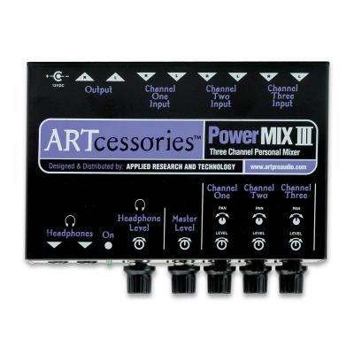 ART エーアールティー Power MIX III 3チャンネル パーソナル・ミキサー 小型ミキサー パネル