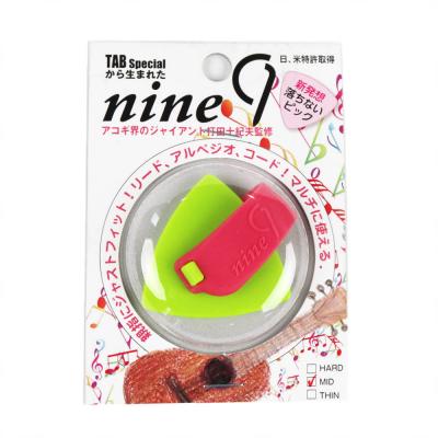 TAB nine9 ON118-KGXP MEDIUM 蛍光グリーンxピンク サムピック フィンガーピック