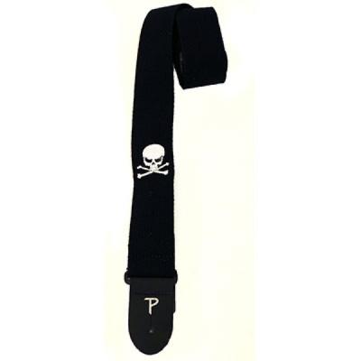 Perri’s ペリーズ CWSEMB-7103 2インチ CTN GTR STP Embroidered SKULL ギターストラップ サブ画像1