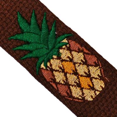 Perri’s ペリーズ CWS15EMB-7110 1.5インチ Pineapple 刺繡 コットン ウクレレストラップ 刺繍