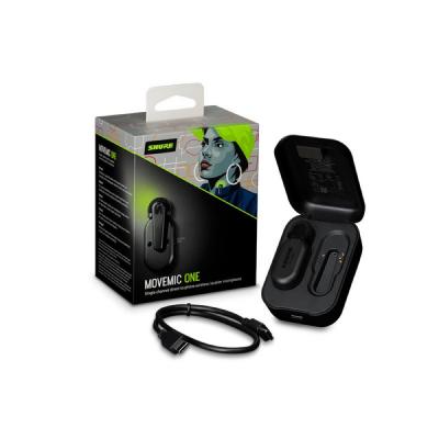 SHURE シュアー MV-ONE-J-Z6 MoveMic One シングルチャンネルのクリップオンワイヤレスマイクロホン ワイヤレスマイク シュア スマートフォンに直接音声送信 製品内容