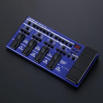 ベースエフェクター マルチエフェクター BOSS ME-90B BASS MULTIPLE EFFECTS 10種類のプリアンプ 61種類のエフェクト ベース プリアンプ DI EXPペダル側からのアングル