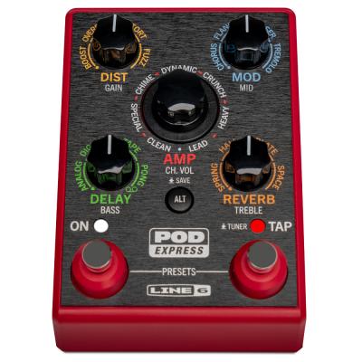 LINE6 ライン6 POD Express Guitar アンプ エフェクトプロセッサー ギターエフェクター 本体画像 上