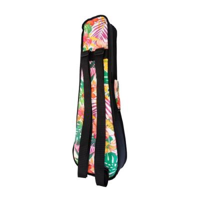 ウクレレケース キワヤ ソプラノ用 KIWAYA NO.40-S FPK フラワーP ソプラノウクレレケース ロングネック対応 背面斜めアングル画像