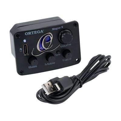 エレガットギター オルテガ ORTEGA RTPSTD-SBK 薄型ボディー クラッシックギター ピックアップ付き プリアンプ搭載