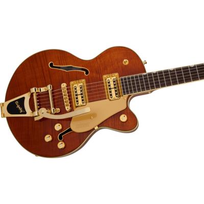 GRETSCH グレッチ Electromatic LTD Flame Okoume Broadkaster Jr.Single-Cut with Bigsby RNDORG エレキギター 斜めアングル画像