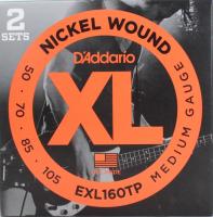 D'Addario EXL160TP/Medium 2セットパック ベース弦