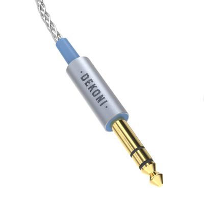 DEKONI AUDIO デコニオーディオ Ensemble Cables HP-Split 6.35mm-52” シルバー CBZ-HP-52-TW-3.5 モジュラーヘッドフォンケーブル プラグ先端