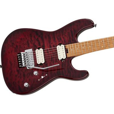 Charvel シャーベル Pro-Mod Plus San Dimas Style 1 HH FR CM Sangria Burst エレキギター ボディ斜めアングル画像