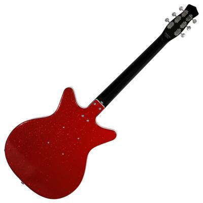 Danelectro ダンエレクトロ 59M NOS+ METALFLAKE RED エレキギター 本体画像 斜め