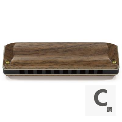 SUZUKI スズキ MANJI M-20W C調 木製カバー 10穴ハーモニカ