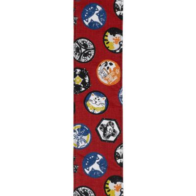 ARIA アリア SPS-2400Cq RD ネコ柄 ギターストラップ 柄