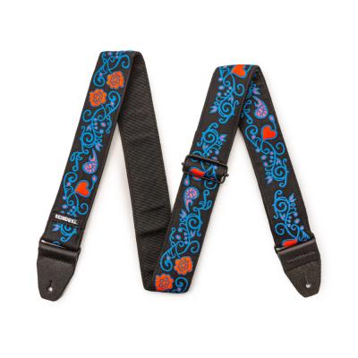 JIM DUNLOP ジムダンロップ JH24 Jimi Hendrix Monterey Blacklight Strap BLUE ギターストラップ