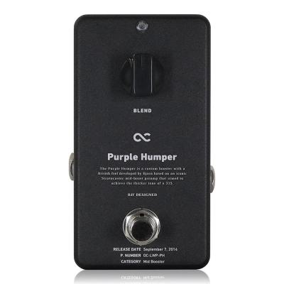 One Control ワンコントロール LWP Series Purple Humper Solder Free Pedal Kit ブースター 自作キット ギターエフェクター 完成後正面