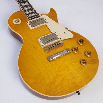 【中古】 エレキギター Gibson Custom Shop Historic Collection 1959 Les Paul Reissue Lemon Burst 2013年製 Mod. Grey Tigerコンデンサー装着済 3.98kg ギブソン レスポール トップ