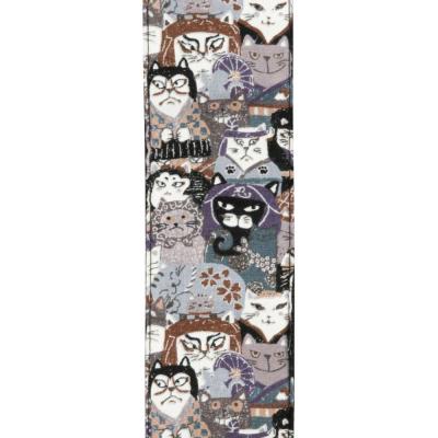 ARIA アリア SPS-2400Cs GY ネコ柄 ギターストラップ アップ画像