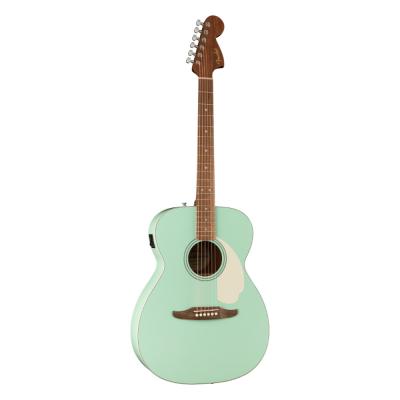 Fender フェンダー California Standard Monterey E Surf Green エレクトリックアコースティックギター 斜めアングル画像