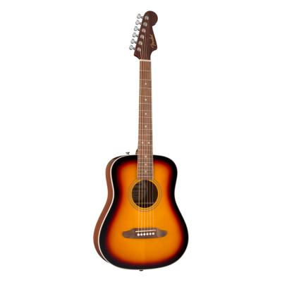 Fender フェンダー California Standard Redondo Mini with Bag 3-Color Sunburst アコースティックギター 斜めアングル画像