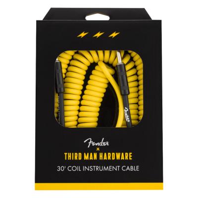 Fender フェンダー Fender x Third Man Hardware Yellow 30ft Coil Cable 約9.1m カールコード ギターケーブル パッケージ表画像