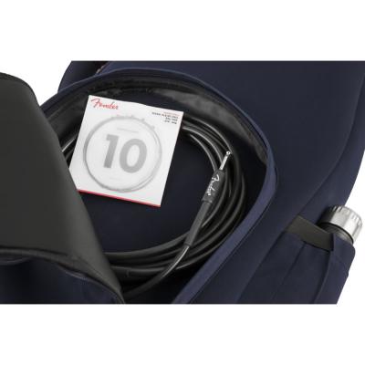 Fender フェンダー Troubadour Electric Guitar Gig Bag Navy エレキギター用ギグバッグ ネイビー ポケット内部