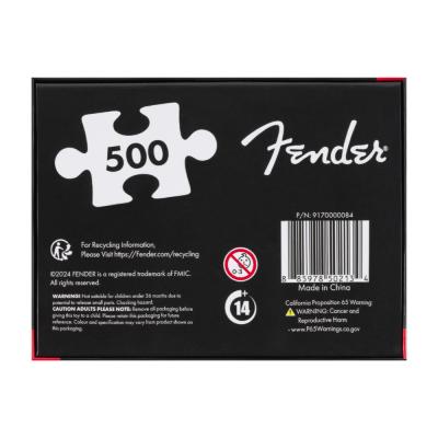 Fender フェンダー 500piece Stratocaster Puzzle ストラトキャスターパズル 箱裏面画像