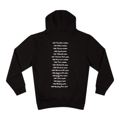 Fender フェンダー Logo Date Back Hoodie Black XXLサイズ 長袖 パーカー フーディ 背面