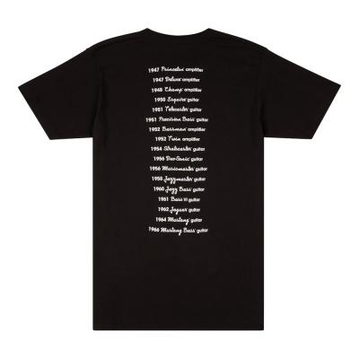 Fender フェンダー Logo Date Back Tee Black Lサイズ 半袖 Tシャツ 背面