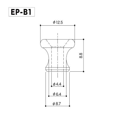 ゴトー GOTOH EP-B1CK ストラップピン エンドピン コスモブラック サイズ詳細