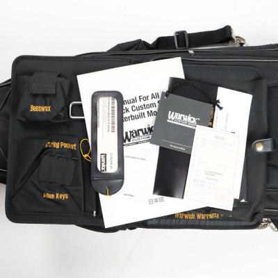 【中古】 Warwick ワーウィック Custom Shop Masterbuilt Streamer CV 4st Cheese Mahogany Natural Oil Finish 2019年製 ストリーマー パッシブ仕様 ショップオーダーモデル エレキベース 付属品画像