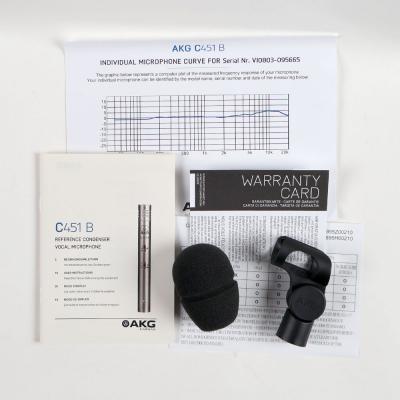 【中古】 マイク AKG C451B コンデンサーマイクロフォン 451 シゴイチ アカゲ 付属品