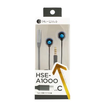 Hi-Unit ハイユニット HSE-A1000wC-BL リモコンマイク+変換アダプタ付 イヤホン ブルー
