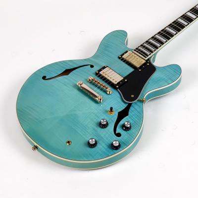 【中古】 Seventy Seven Guitars セブンティセブン ギターズ EXRUBATO-CTM-JT Aquamarine Blue 2023年製 Japan Tune-upシリーズ セミアコースティックギター エレキギター ボディ