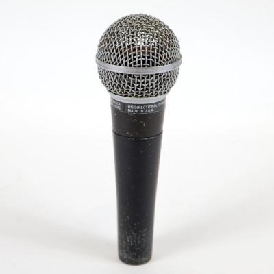 【中古】 マイク ダイナミックマイク ボーカル用 SHURE SM58 ポルシェロゴ Made in USA シュアー 58 ゴッパ シュア 背面