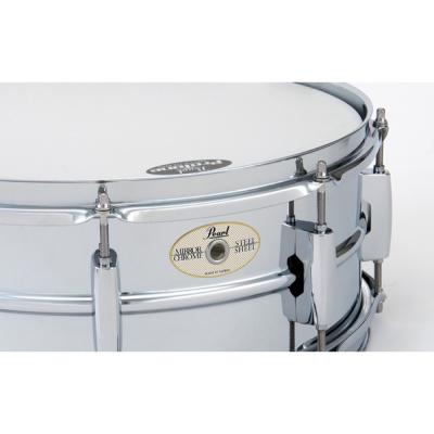 Pearl パール SS1455N Standard Steel スネアドラム ロゴ