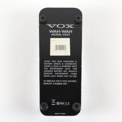 【中古】 ワウペダル VOX V847 ギターエフェクター 裏面