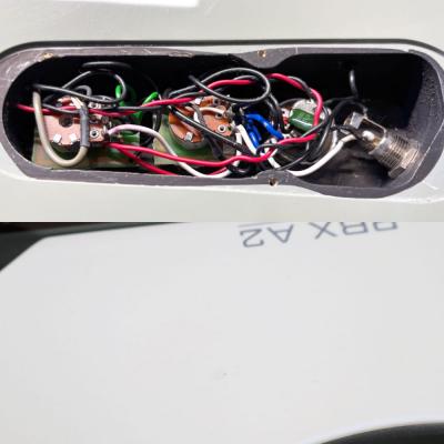 【中古】 エレキベース YAMAHA RBXA2 エアクラフトグレイ&ホワイト 軽量ベース ヤマハ 内部