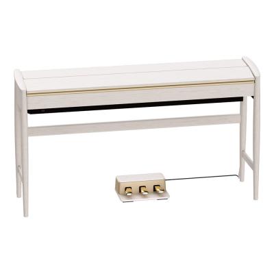 【組立設置無料サービス中】 ROLAND KF-20-KS 電子ピアノ ピアノ椅子付き シアーホワイト KIYOLAシリーズ カリモク家具製キャビネット 全体