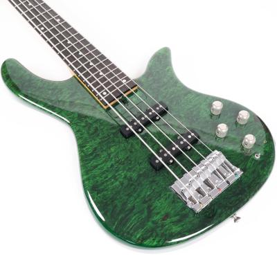 【中古】Crews Maniac Sound クルーズ マニアックサウンド GTN 5 Burl. JJ See-throught green 2008年製 5弦エレキベース ボディトップ