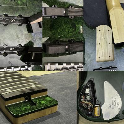 【中古】Crews Maniac Sound クルーズ マニアックサウンド GTN 5 Burl. JJ See-throught green 2008年製 5弦エレキベース キャビティー